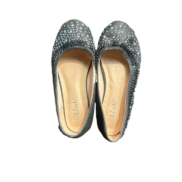 Link Black and Silver Studded Ballet Flats - Picture 4 of 6